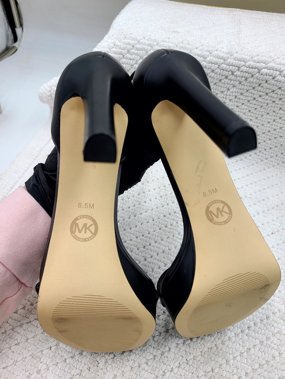 Michael Kors Black Ankle-Strap Platform Heels - Womens - Picture 7 of 8